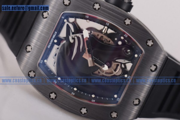 Richard Mille Perfect Replica RM 52-02 Watch PVD Skeleton Dial
